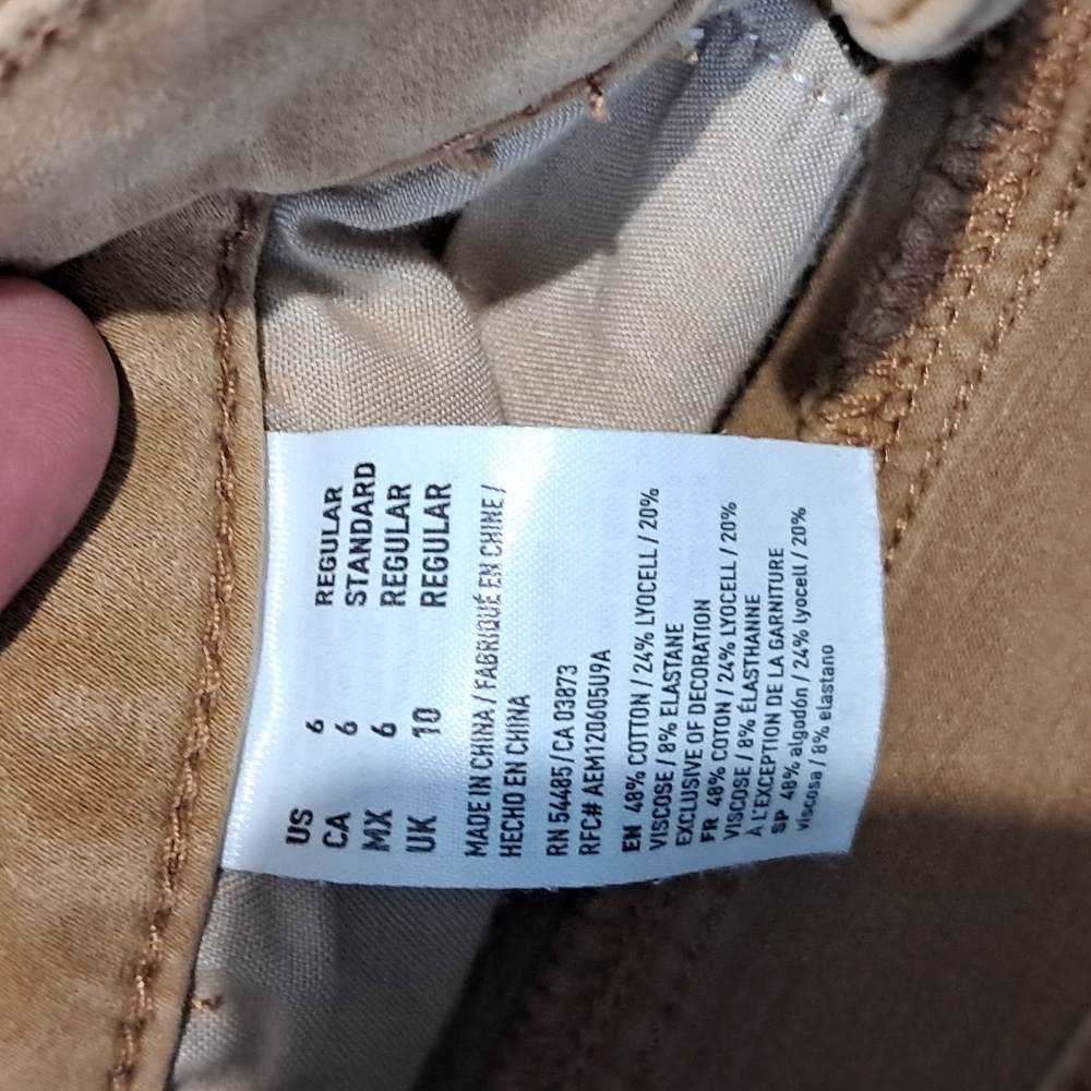 American Eagle Outfitters 360 Super Stretch Jegging. Tan. Size 6. - Picture 5 of 11